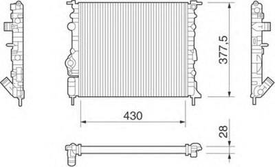 MAGNETI MARELLI 350213261000 -  Радиатор, охлаждение двигателя